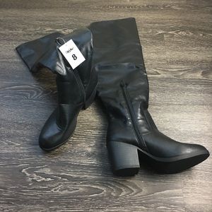 over the knee black boots sz 8 NWT 👢 target